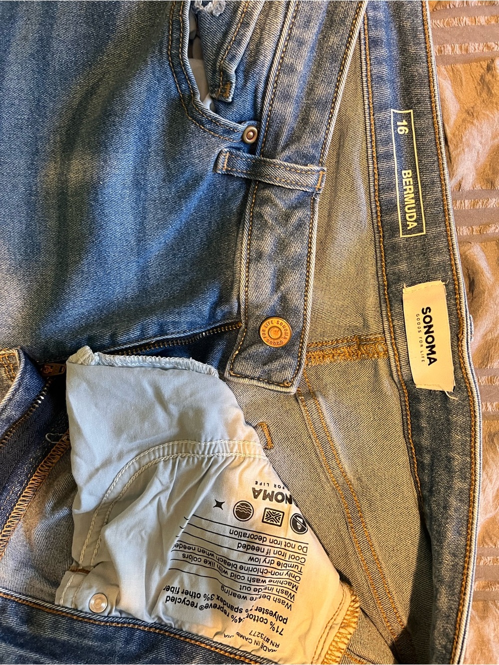 Sonoma Women’s Bermuda Denim Shorts in Medium Blue